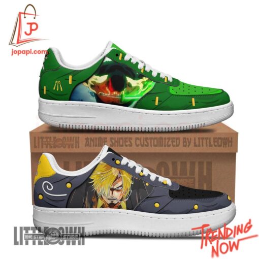 High-quality product with unique design – Sanji X Zoro One Piece Air Force Shoes