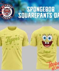 Make every step count with 1 Spongebob Squarepants Day Detroit Tigers Shirt.