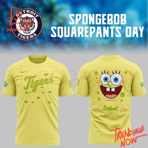 Make every step count with 1 Spongebob Squarepants Day Detroit Tigers Shirt.