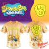 Bold and stylish casual wear – Spongebob Squarepants Milwaukee Brewers Baseball Jersey