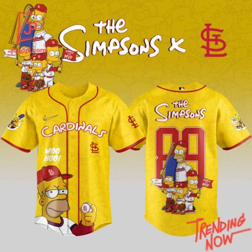 High-quality product with unique design – St Louis Cardinals The Simpsons Baseball Jersey