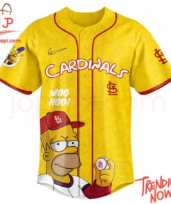 High-quality product with unique design – St Louis Cardinals The Simpsons Baseball Jersey