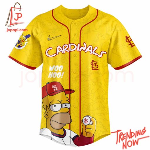 High-quality product with unique design – St Louis Cardinals The Simpsons Baseball Jersey