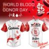 High-quality product with unique design – St Louis Cardinals World Blood Donor Day Baseball Jersey