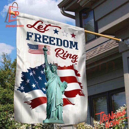 Patriotic 4th of July outfit with American flag print – 1 Statue Of Liberty Let Freedom Ring Us Flag