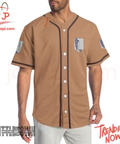 High-quality product with unique design – Survey Corps Costumes Attack On Titan Baseball Jersey