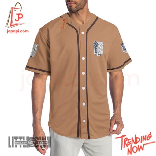 High-quality product with unique design – Survey Corps Costumes Attack On Titan Baseball Jersey