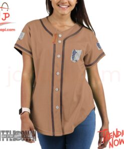 High-quality product with unique design – Survey Corps Costumes Attack On Titan Baseball Jersey