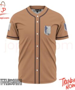 High-quality product with unique design – Survey Corps Costumes Attack On Titan Baseball Jersey