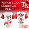 High-quality product with unique design – Tampa Bay Rays World Blood Donor Day Baseball Jersey