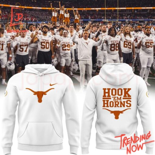 Stylish and comfortable printed clothing – Texas Longhorns Hook Em Horn Hoodie