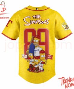 High-quality product with unique design – Texas Rangers The Simpsons Baseball Jersey