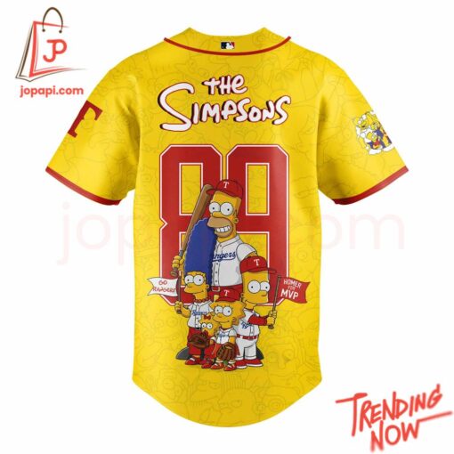 High-quality product with unique design – Texas Rangers The Simpsons Baseball Jersey