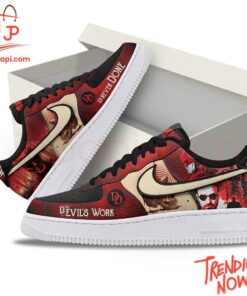 Make every step count with 3 The Devil's Work Is Never Done Nike Air Force 1.