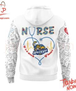 3D graphic 3 Toledo Walleye Nurses Appreciation Hoodie with bold design