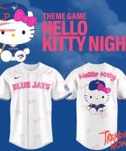 Bold and stylish casual wear – Toronto Blue Jays Hello Kitty Baseball Jersey