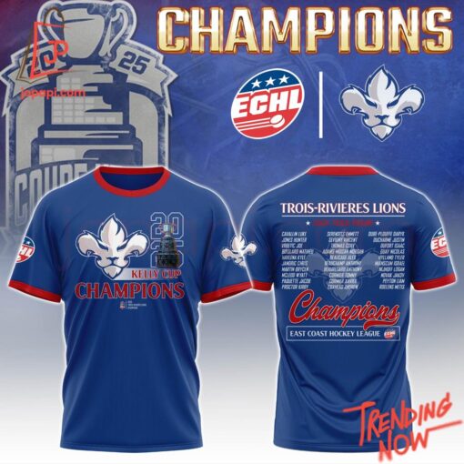 Bold and stylish casual wear – Trois Rivieres Lions East Coast Hockey League Champions Hoodie