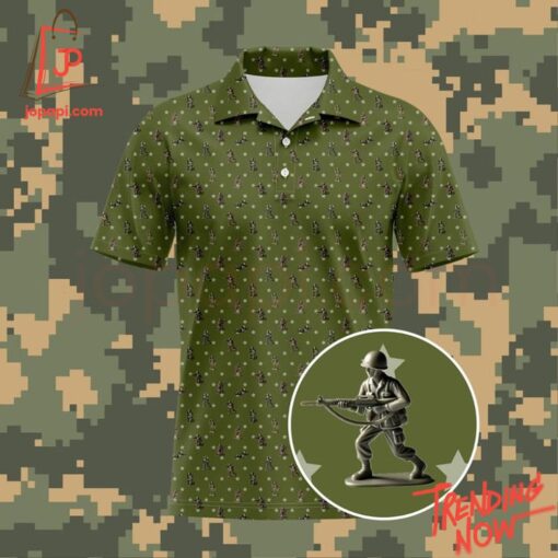 3D graphic 1 Veteran's Valor Military Polo Shirt with bold design