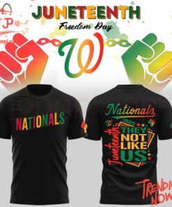 High-quality product with unique design – Washington Nationals They Not Like Us Juneteenth Night Shirt
