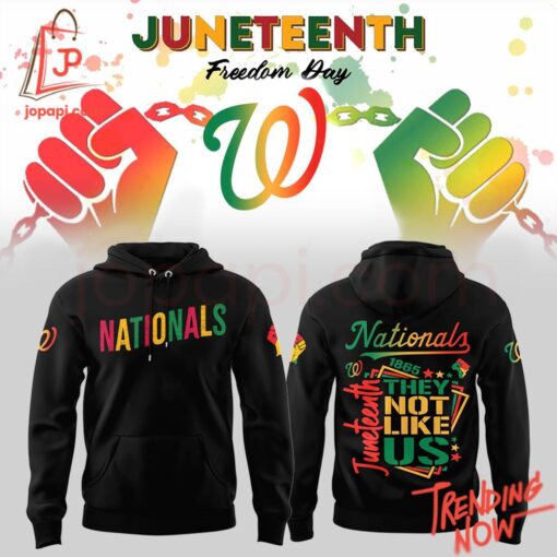 High-quality product with unique design – Washington Nationals They Not Like Us Juneteenth Night Shirt