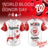 High-quality product with unique design – Washington Nationals World Blood Donor Day Baseball Jersey