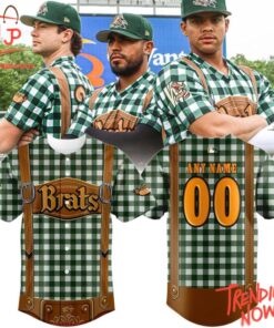 Bold and stylish casual wear – Wisconsin Timber Rattlers Flying Brats Jersey