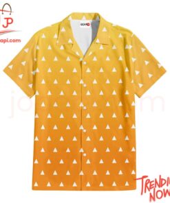 High-quality product with unique design – Zenitsu Demon Slayer Hawaiian Shirt