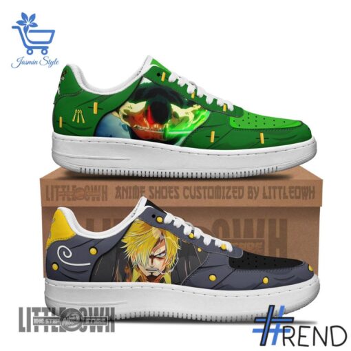 High-quality product with unique design – Sanji X Zoro One Piece Air Force Shoes