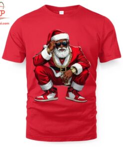 High-quality product with unique design – African American Santa Claus Christmas Shirt