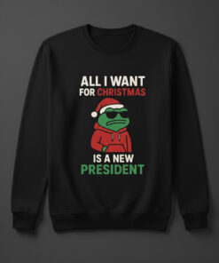 High-quality product with unique design – All I Want For Christmas Is A New President Frog Shirt