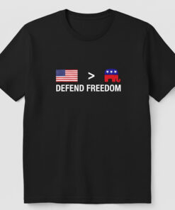 High-quality product with unique design – America Over Gop Defend Freedom Shirt