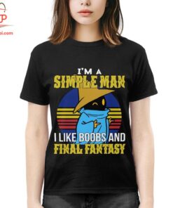 High-quality product with unique design – Black Mage A Simple Man Like Boobs And Final Fantasy Shirt