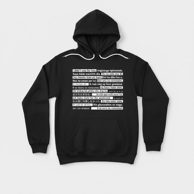 High-quality product with unique design – I Didn't Vote For Him Multi Language Shirt