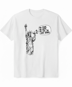 High-quality product with unique design – No Fear No Hate No Ice In Our State Shirt Png