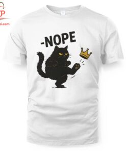 High-quality product with unique design – No Kings In America Black Cat Nope Shirt