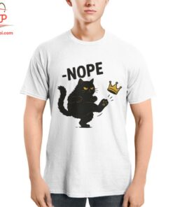 High-quality product with unique design – No Kings In America Black Cat Nope Shirt