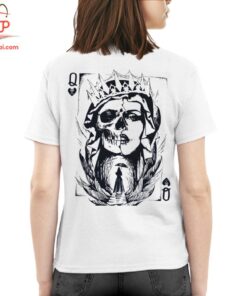 High-quality product with unique design – Poker Q Gloomy Queen Vintage Style White Print T Shirt