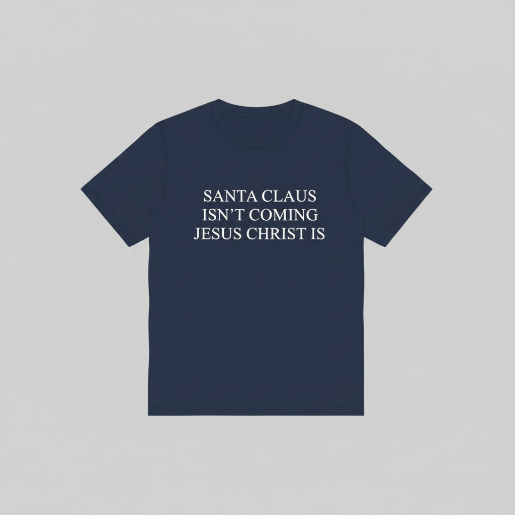 High-quality product with unique design – Santa Claus Isn't Coming Jesus Christ Is Shirt