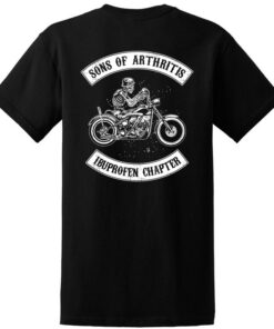 High-quality product with unique design – Sons With Arthritis Ibuprofen Chapter Biker Skull T Shirt