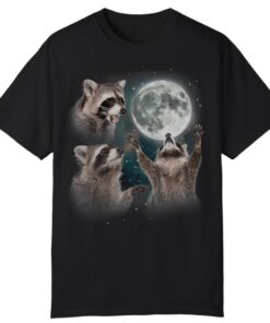 High-quality product with unique design – Three Racoon Moon Shirt