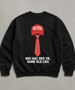 High-quality product with unique design – Red Hat Red Tie Same Old Lies Shirt