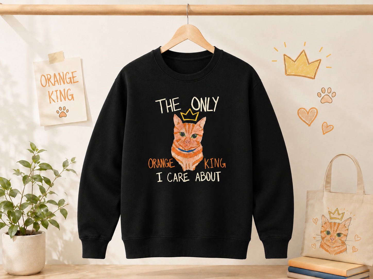 High-quality product with unique design – The Only Orange King I Care About Cat Shirt