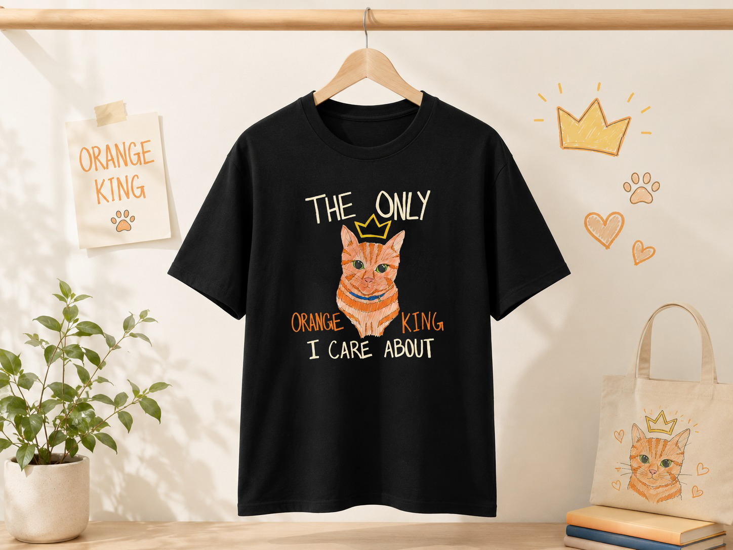 High-quality product with unique design – The Only Orange King I Care About Cat Shirt