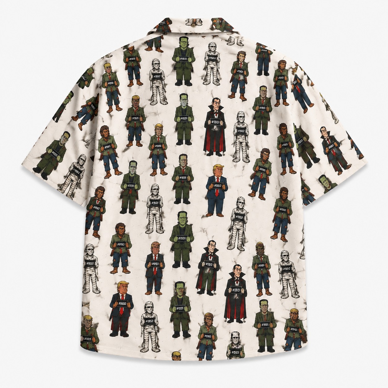 High-quality product with unique design – The Monster Mugshot Trump Hawaiian Shirt