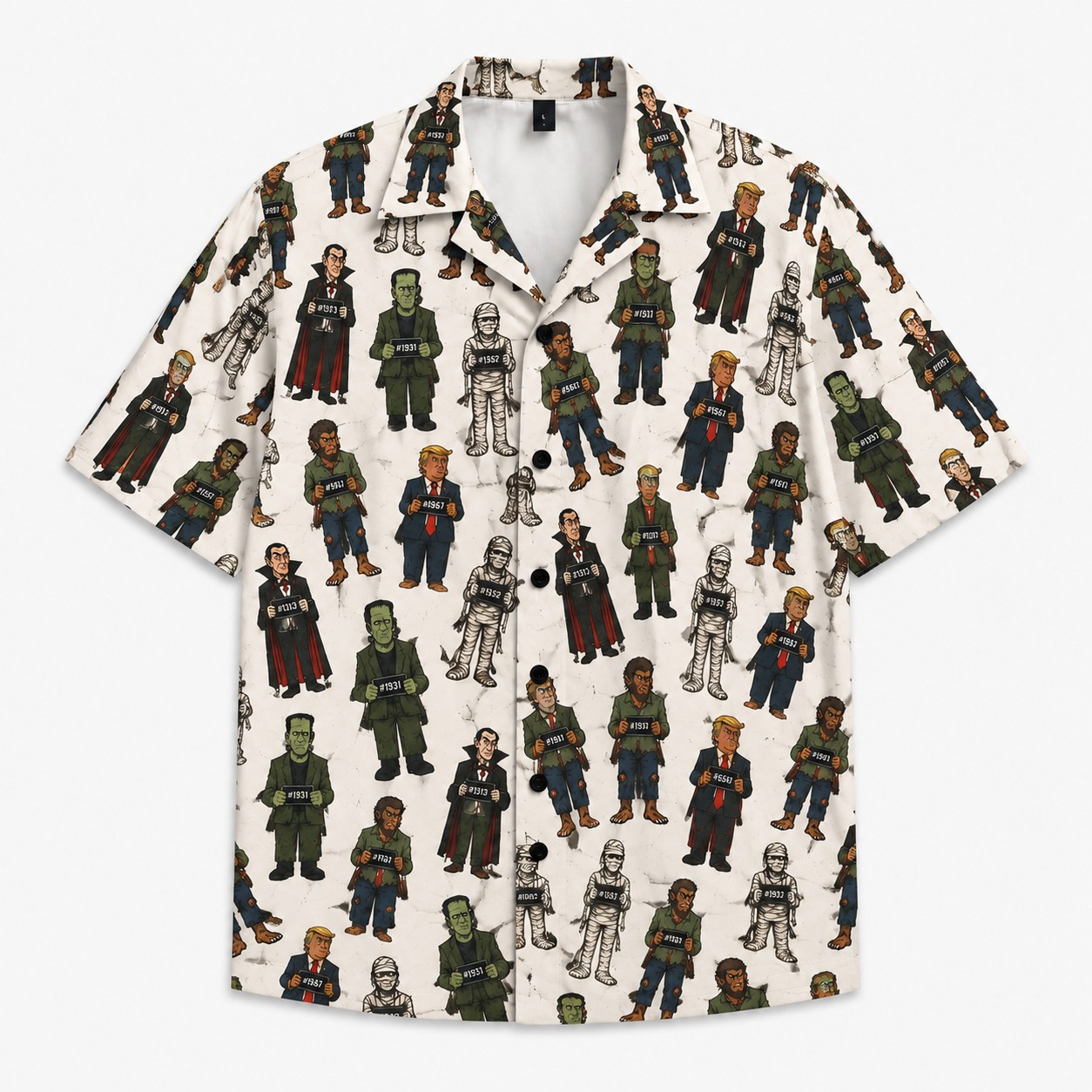 High-quality product with unique design – The Monster Mugshot Trump Hawaiian Shirt