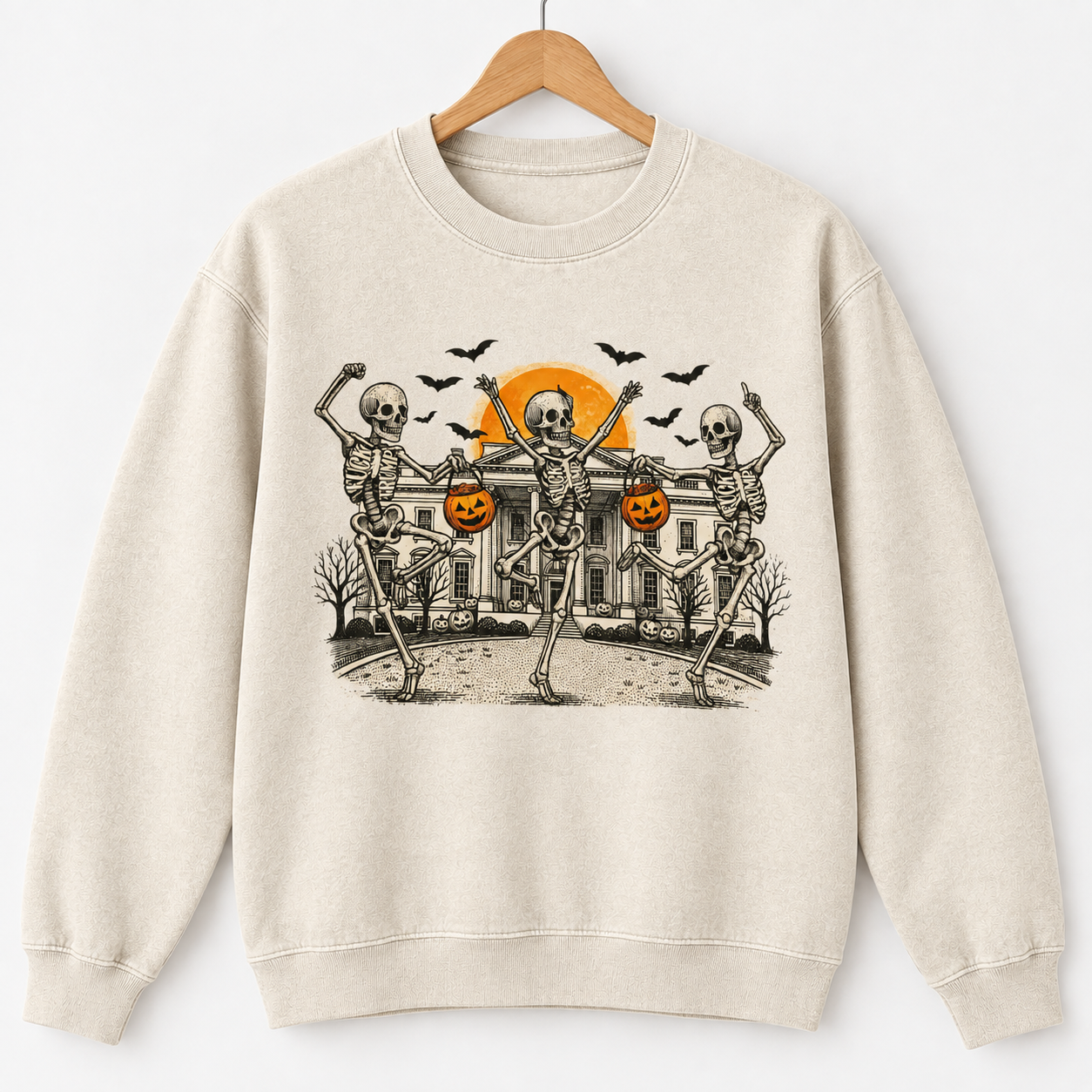 High-quality product with unique design – Fck Trump Dancing Skeleton In Front Of The White House Shirt