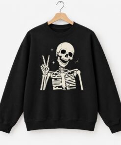 High-quality product with unique design – Skeleton Hi Fck Trump Shirt